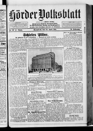 Hörder Volksblatt. 1884-1934