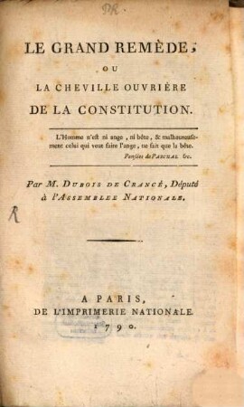 Le grand reméde