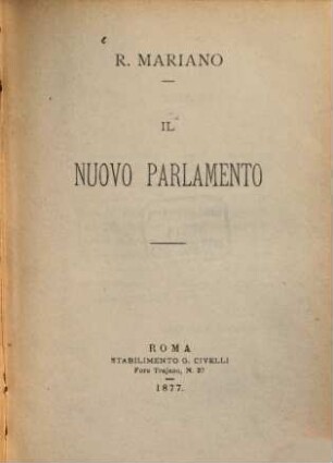 Il nuovo Parlamento