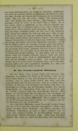 28. Das Grossherzogthum Oldenburg