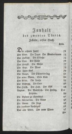 Innhalt des zweyten Theils