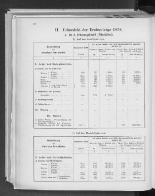 II. Uebersicht der Ernteerträge 1878. c. Im 3. Erhebungsbezirk (Ritzebüttel).