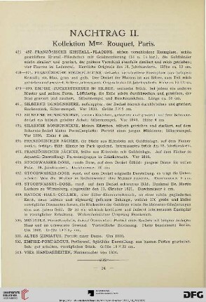 Nachtrag II, Kollektion Mme. Rouquet, Paris (Nr. 451-503)