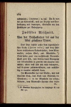 Zwölfter Abschnitt. Von der Beschaffenheit des aus der Ader gelassenen Blutes