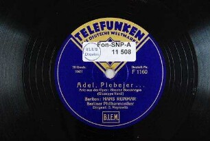 Adel, Plebejer... : Arie aus der Oper: Simone Boccanegra / (Giuseppe Verdi)