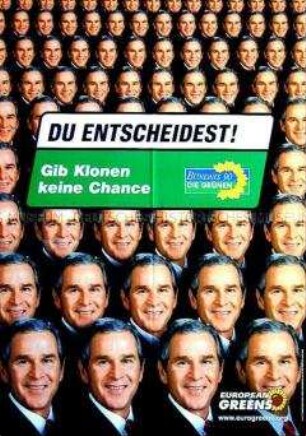 Plakat von Bündnis 90/Die Grünen zur Europawahl am 13. Juni 2004