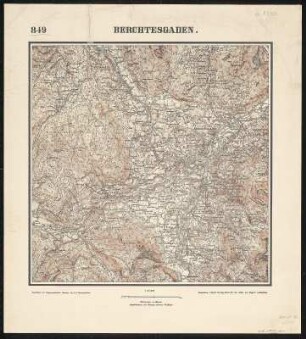 Meßtischblatt 849 : Berchtesgaden, 1880?