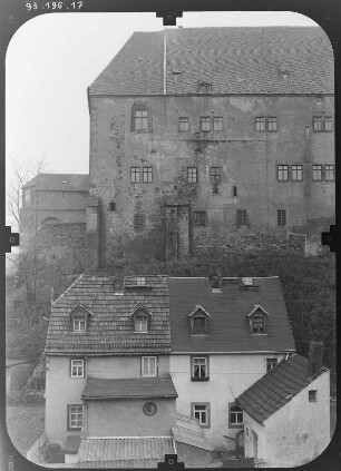 Rochlitz. Schloß (12.-14. Jh.). Kapelle und Fürstenhaus. Ansicht von Nordnordwest