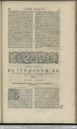 Liber Nonus. De Judaeorum Reprobatione Deque Gentilium Vocatione & salute