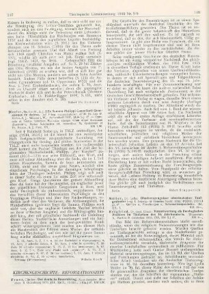 148-149 [Rezension] Müller, Dr. Lydia, Glaubenszeugnisse oberdeutscher Taufgesinnter