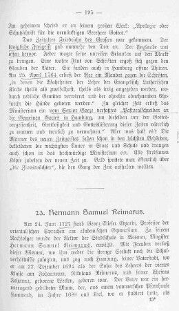 23. Hermann Samuel Reimarus.
