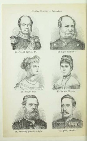 40. - 45. Historische Portraits. - Hohenzollern