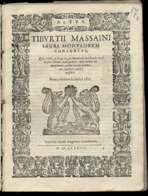 Tiburtio Massaino: Sacri modulorum concentus ...