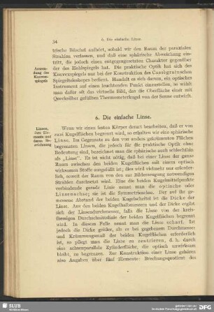 6. Die einfache Linse