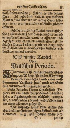 Das fünffte Capitel. Vom Teutschen Periodo