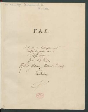 F.A.E.-Sonate; vl, pf; McCS WoO 2
