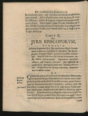 Caput II. De Iure Episcoporum.