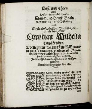 [Abdanckungs-Sermon.]