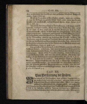 Cap. XII. Von Verstattung der Fristen.