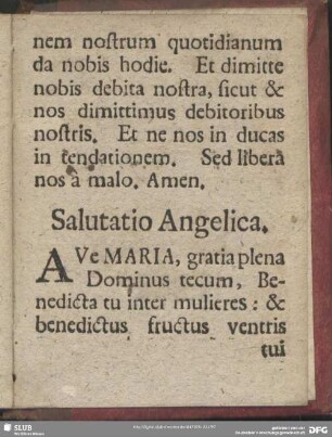 Salutatio Angelica