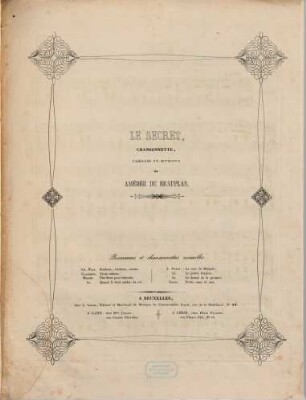 Le secret : chansonnette