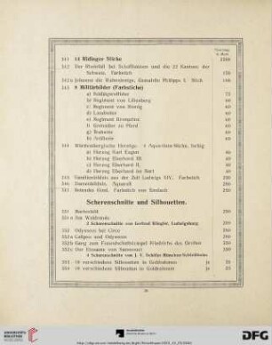 Scherenschnitte und Silhouetten (Nr. 351 - 354)