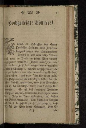 Hochgeneigte Gönnere!