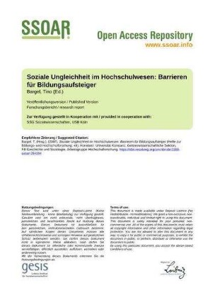 Soziale Ungleichheit im Hochschulwesen: Barrieren für Bildungsaufsteiger