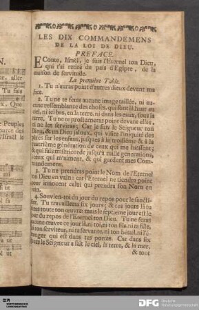 Les Dix Commandemens de la Loi de Dieu.