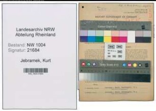 Entnazifizierung Kurt Jebramek , geb. 02.10.1906 (Kaufm.Angestellter)