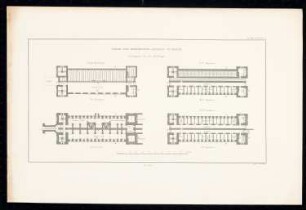 Gefängnis, Halle/Saale: Bl. 52: Gefangenenhaus: Grundrisse (aus: Bauausführungen des preußischen Staats, Bd. 2)