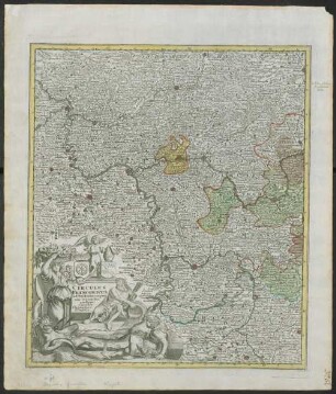 Circulus Franconicus ad Occidentem vergens cum regionibus contiguis