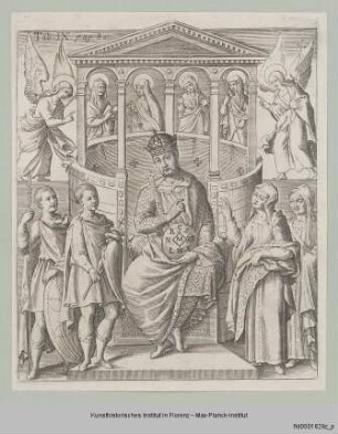 Herrscherdarstellung (Miniatur in der Bibel von San Paolo fuori le mura in Rom, Fol. 1 recto)