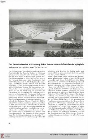 53: Das Deutsche Stadion in Nürnberg : Stätte der nationalsozialistischen Kampfspiele; Modellentwurf von Prof. Albert Speer