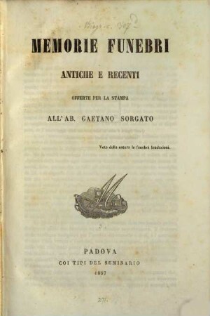 Memorie funebri antiche e recenti, 3