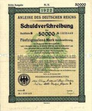 Anleihe des Deutschen Reichs über Fünftausend Mark