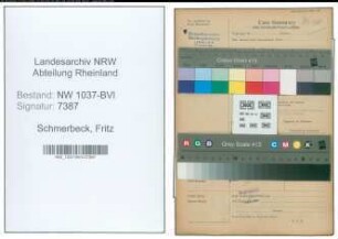 Entnazifizierung Fritz Schmerbeck , geb. 25.07.1904 (Vertreter)
