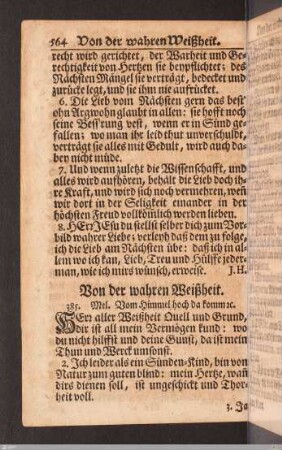 Von der wahren Weisheit.