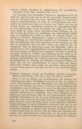 382 [Rezension] Halbfas, Hubertus, Handbuch der Jugendseelsorge und Jugendführung