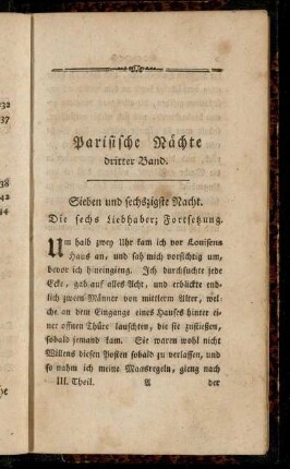 Sieben und sechszigste Nacht. - Siebenzigste Nacht.