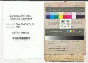 Entnazifizierung Mathias Koster , geb. 02.07.1897 (Bergmann)