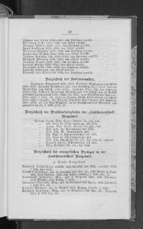 Verzeichnis der Präsidialmitglieder der Landherrenschaft Bergedorf.