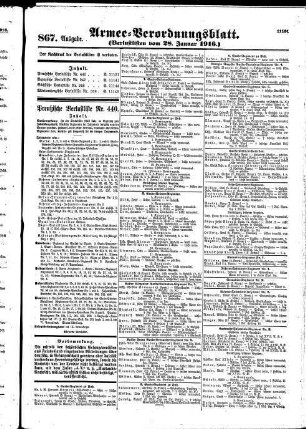 867.Ausgabe. Freitag, 28. Januar 1916