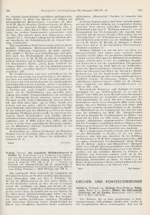 762-764 [Rezension] Die charismatische Erneuerung und die Kirchen