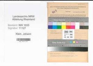 Entnazifizierung Johann Klein , geb. 04.04.1893 (Polizeibeamter)
