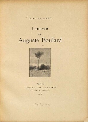 L'oeuvre de Auguste Boulard