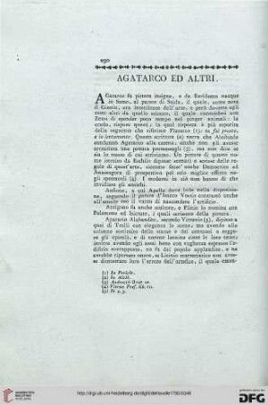 Agatarco ed altri