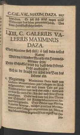 LXIII. C. Galerius Valerius Maximinus Daza.