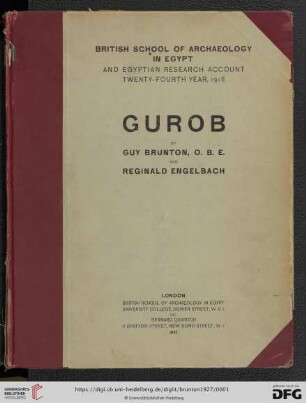 Band 41: British School of Archaeology in Egypt: Gurob