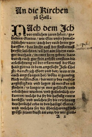 Ain Summa Christlicher leer, wie sy Vrbanus Regius, zu Hall im Jntal, vor ettlich Jaren gepredigt hat